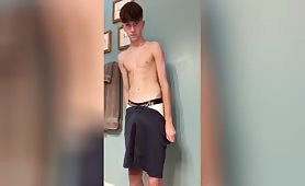 Noah showing his teen cock #1