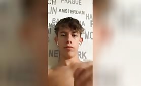 cute fit curly guy chating jo