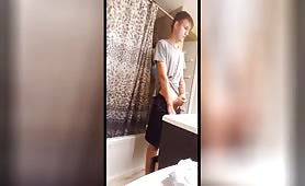cute blonde baiter bathroom off twink porn
