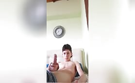 Boy wank and play with his hole